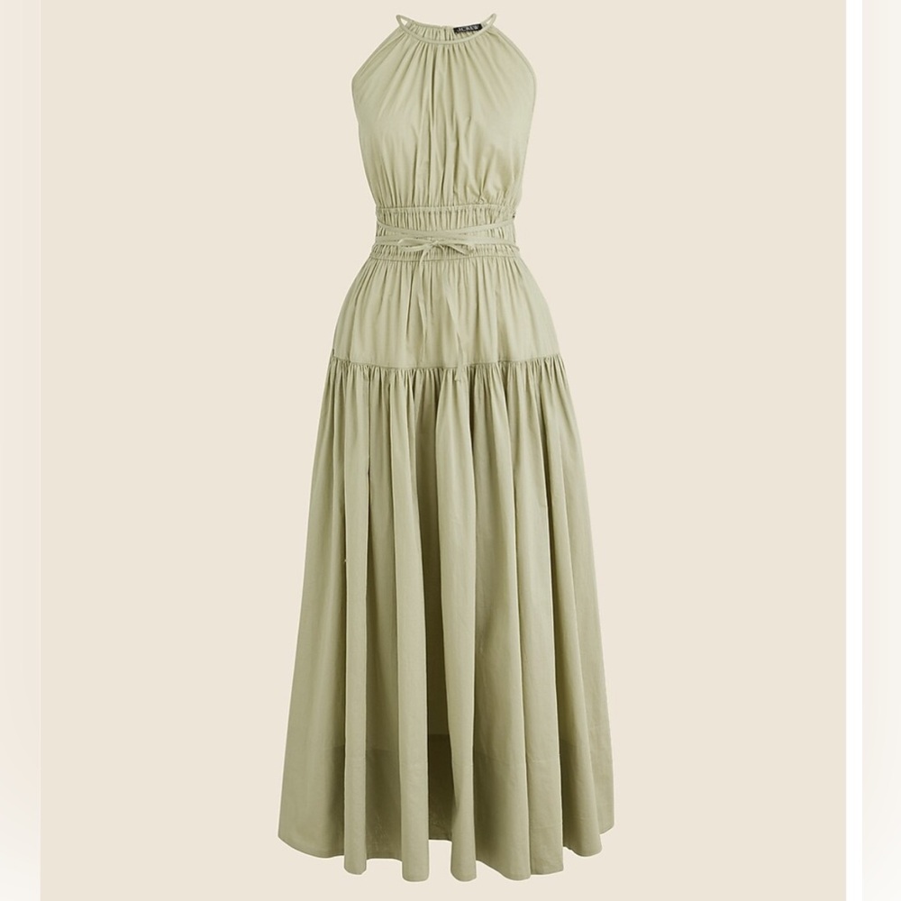 J. Crew Tie-Waist Halter Dress